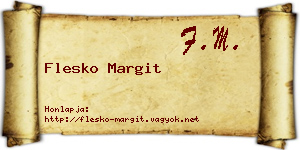 Flesko Margit névjegykártya